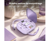 USAMS Kabel rozwijany z pudełkiem MicroUSB/USB-C/Light 60W fiolet - 1568991 - zdjęcie 2